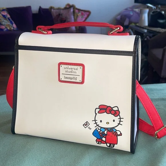 Loungefly Hello Kitty White and Red Crossbody Bag - Picture 3 of 8
